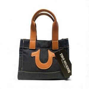 True Religion Blue Denim Crossbody Handbag